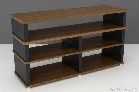 Тумба для аудіотехніки Hardness 2 (Горіх-чорний)